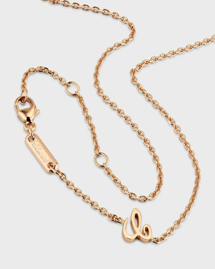 Chopard Happy Diamonds 18K Rose Gold Diamond Hamsa Pendant Necklace 4