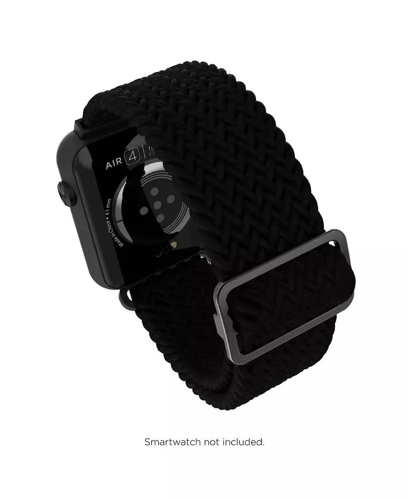 iTouch Unisex Air 4 Black Braided Loop Silicone Strap 4