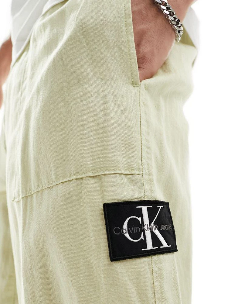 Calvin Klein Calvin Klein Jeans linen trousers in green 3