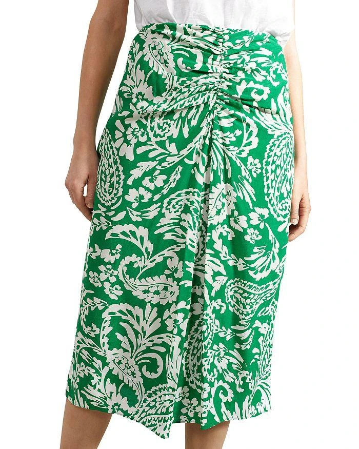 HOBBS LONDON Cassidy Ruched Midi Skirt 1