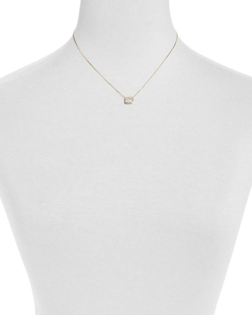 Shashi Emerald Baguette Cubic Zirconia Necklace, 16"-18" 2