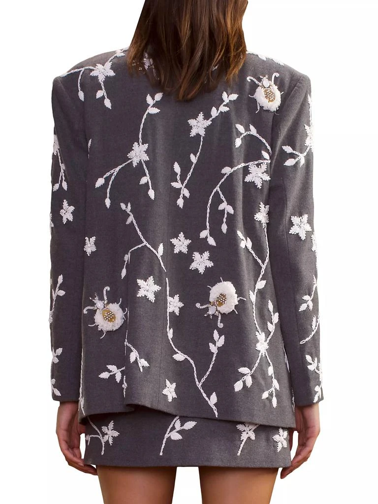Cynthia Rowley Embellished Wool-Blend Jacket 4