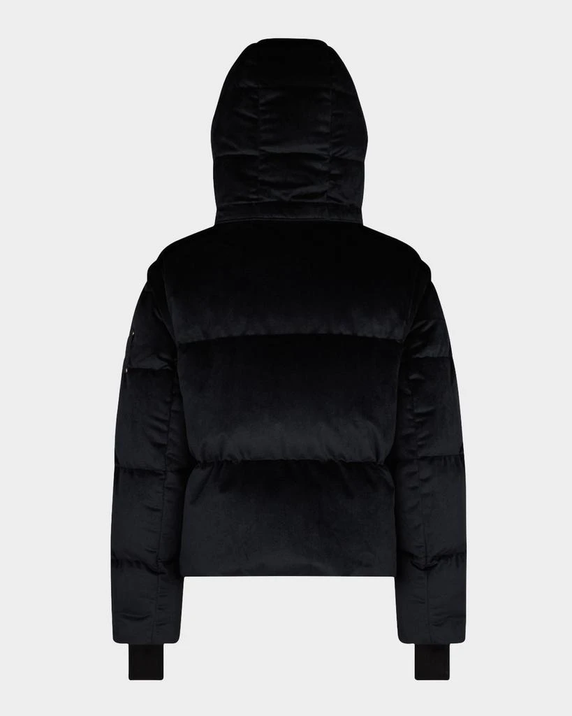 Moose Knuckles Misti Velour Puffer Jacket with Gold Hardware 4