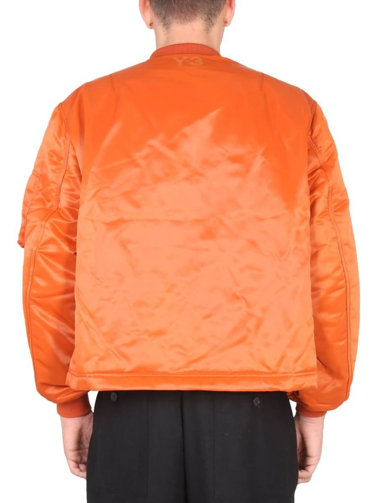 Y-3 Y-3 Logo-Printed Front-Zip Bomber Jacket 4