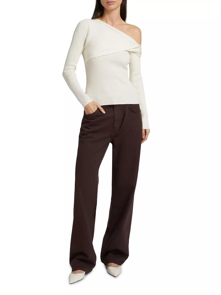 Reformation Lilou Asymmetric Wool Sweater 2