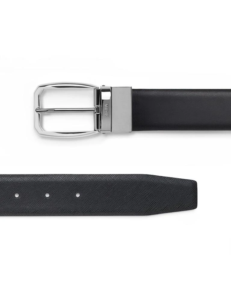 Zegna Zegna Logo Engraved Reversible Belt 2