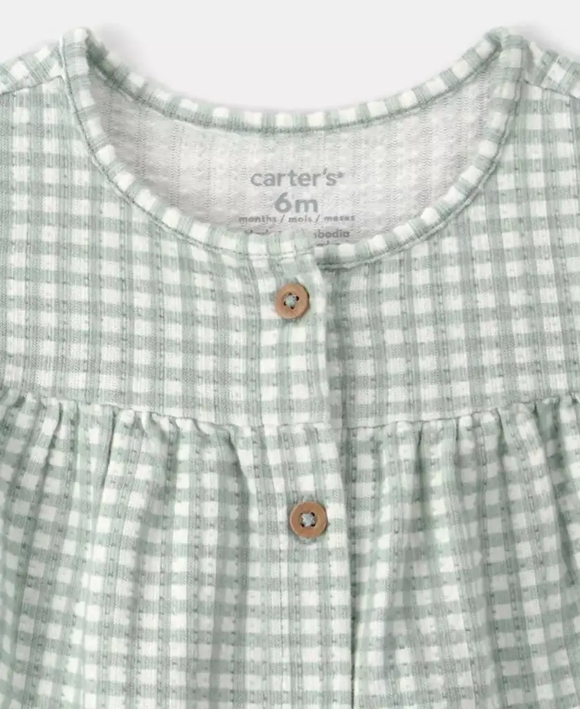 Carter's Baby Girls' Gingham Top, Shorts and Headband, 3-Piece Set 2