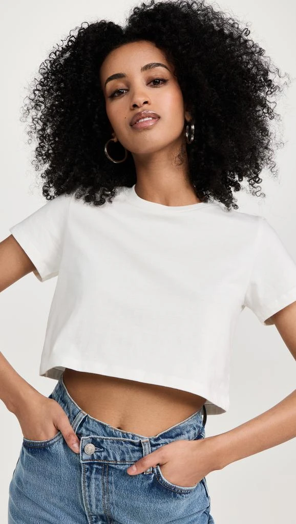 Reformation Cropped Classic Crew Tee 1