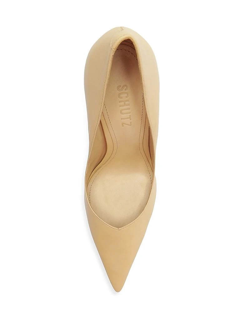 Schutz Lexi Leather Sculptural-Heel Pumps 5