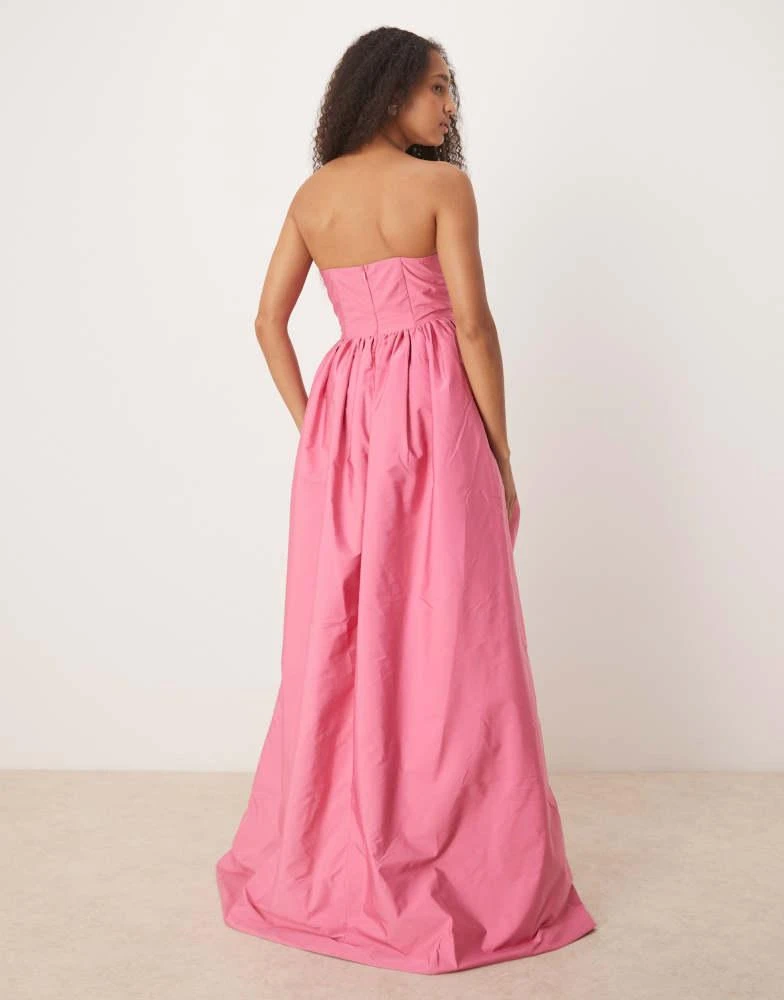True Decadence True Decadence strapless midi dress in bright pink 4