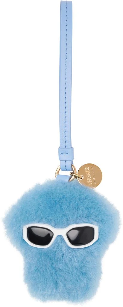 Versace Blue Medusa Fluffy Charm Keychain 1