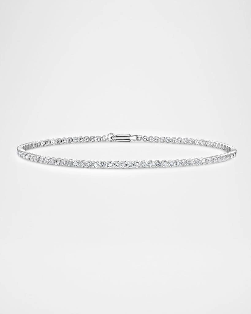 Neiman Marcus Diamonds 18K White Gold Diamond Bracelet, 1.98tcw, 7"L