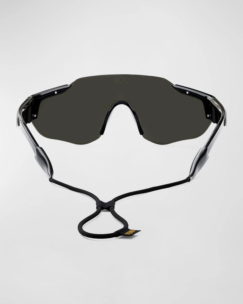 Fendi Men's FF-Logo Rimless Shield Sunglasses 5