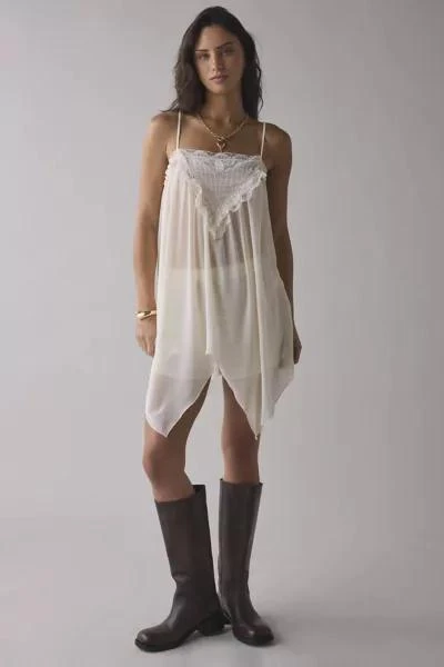 Out From Under Out From Under Justine Sheer Lace-Trim Hanky Hem Slip 2