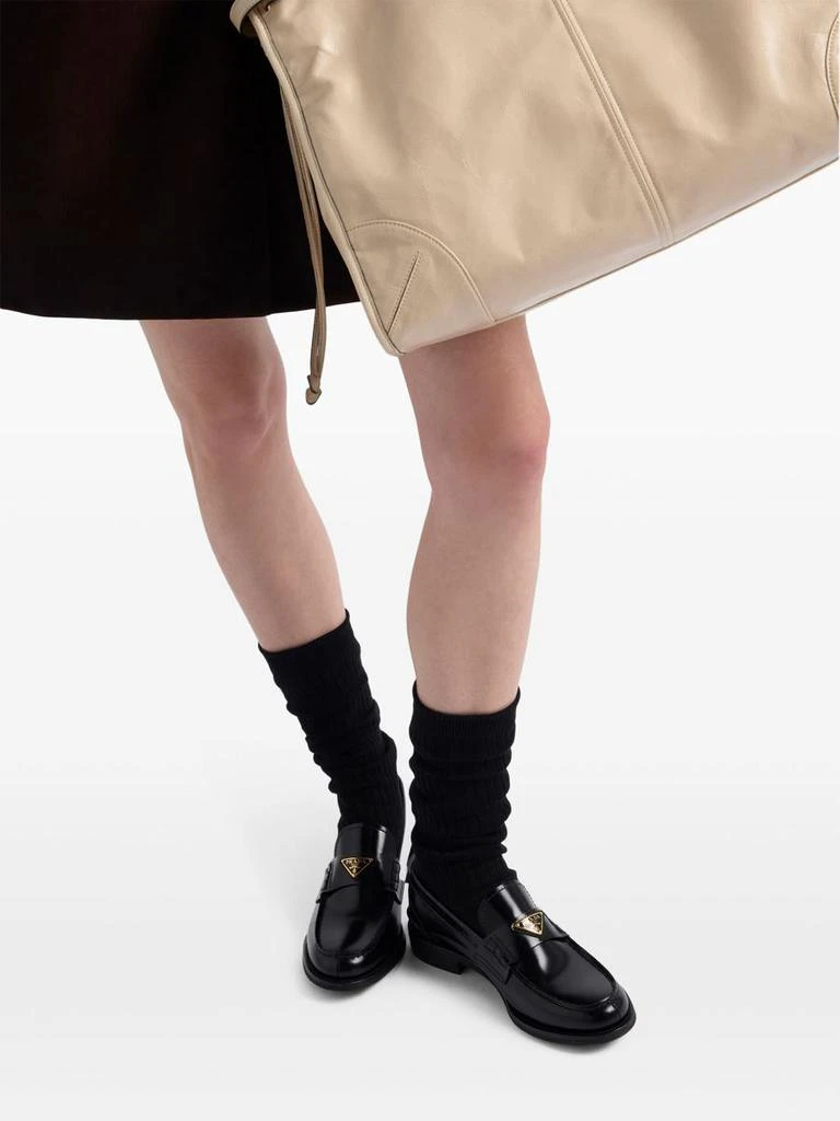 Prada Prada Brushed Leather Loafers 2