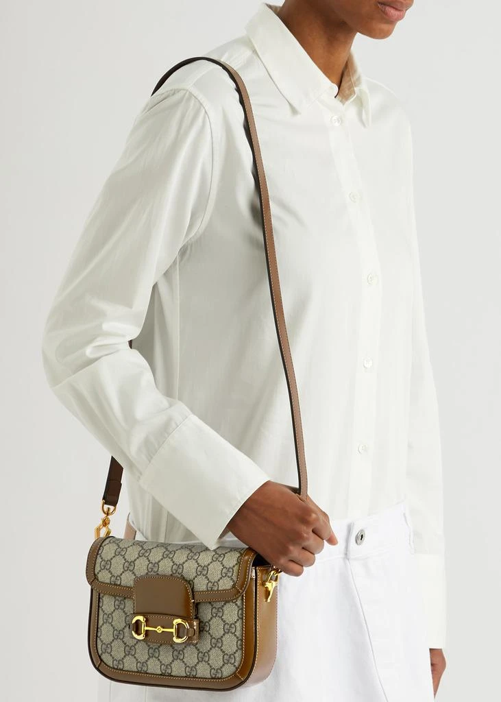 Gucci Horsebit 1955 mini monogrammed saddle bag 7