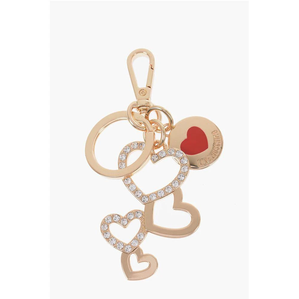Moschino Moschino LOVE Golden-Effect keyring with Heart-Shaped Charm 1
