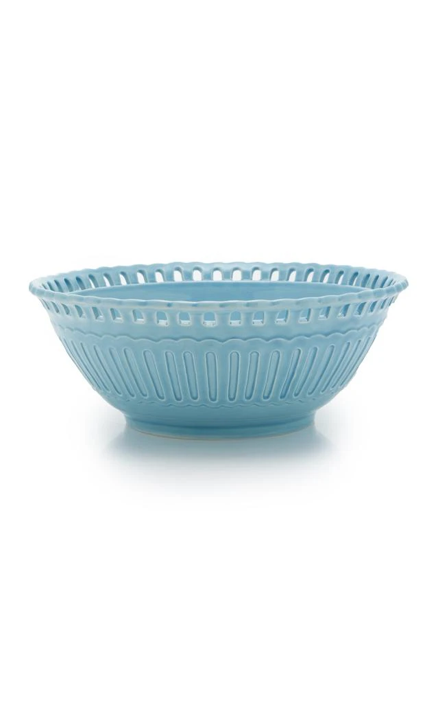 MoDA Moda Domus - Large Balconata Creamware Salad Bowl - Blue - Moda Operandi 1