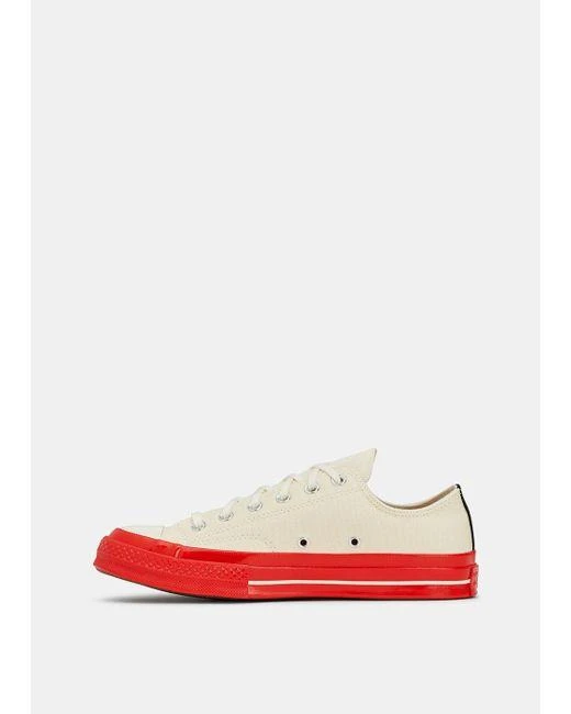 COMME DES GARCONS PLAY COMME DES GARCONS PLAY X CONVERSE RED SOLE LOW TOP 3