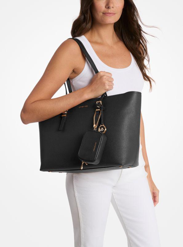 トートバッグ Michael By Michael Kors Leather Large Quinn Shopping Bag Quinn Large Signature Logo and Leather Tote Bag | Michael