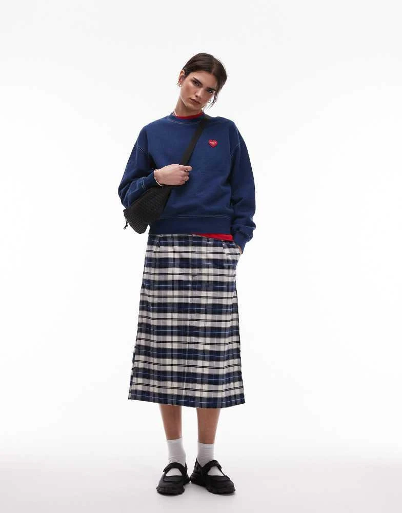 Carhartt WIP Carhartt WIP tarbell check skirt in navy 4