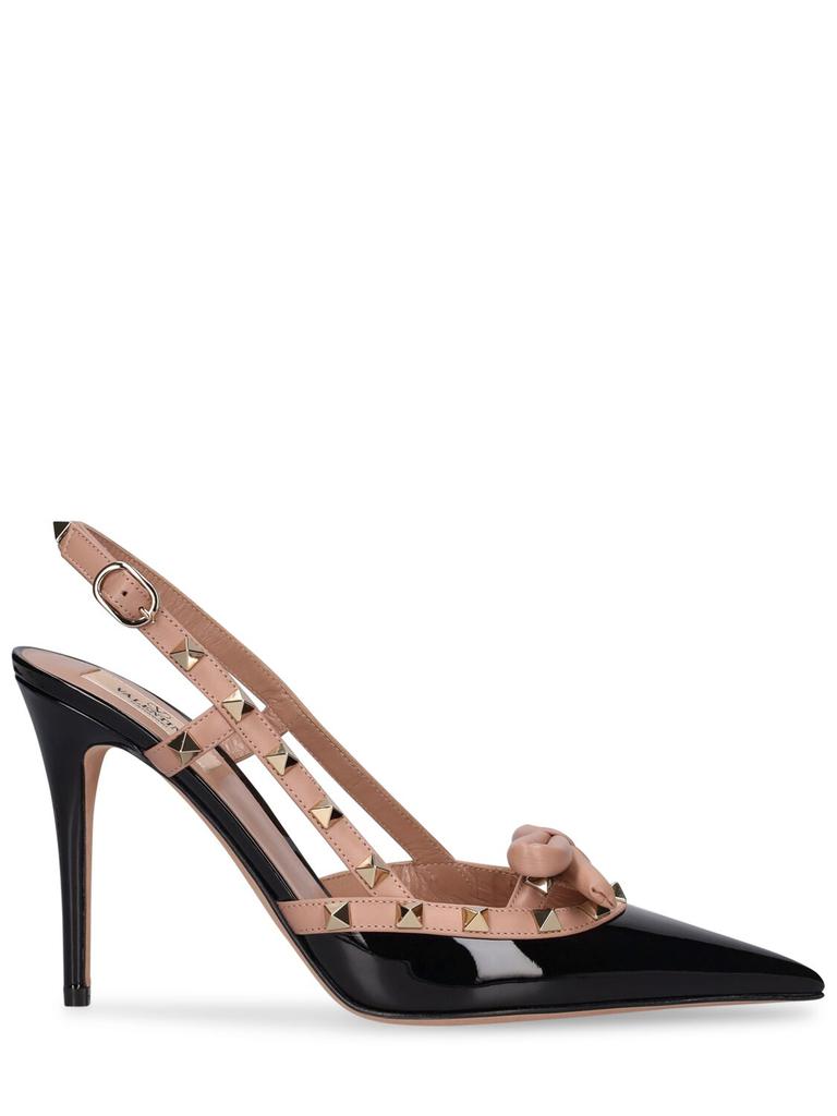 VALENTINO GARAVANI 100mm Rockstud Bow Patent Heels