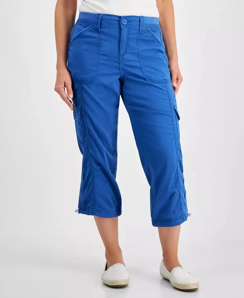 Style & Co Petite Mid Rise Bungee-Hem Capri Pants, Created for Macy's 1