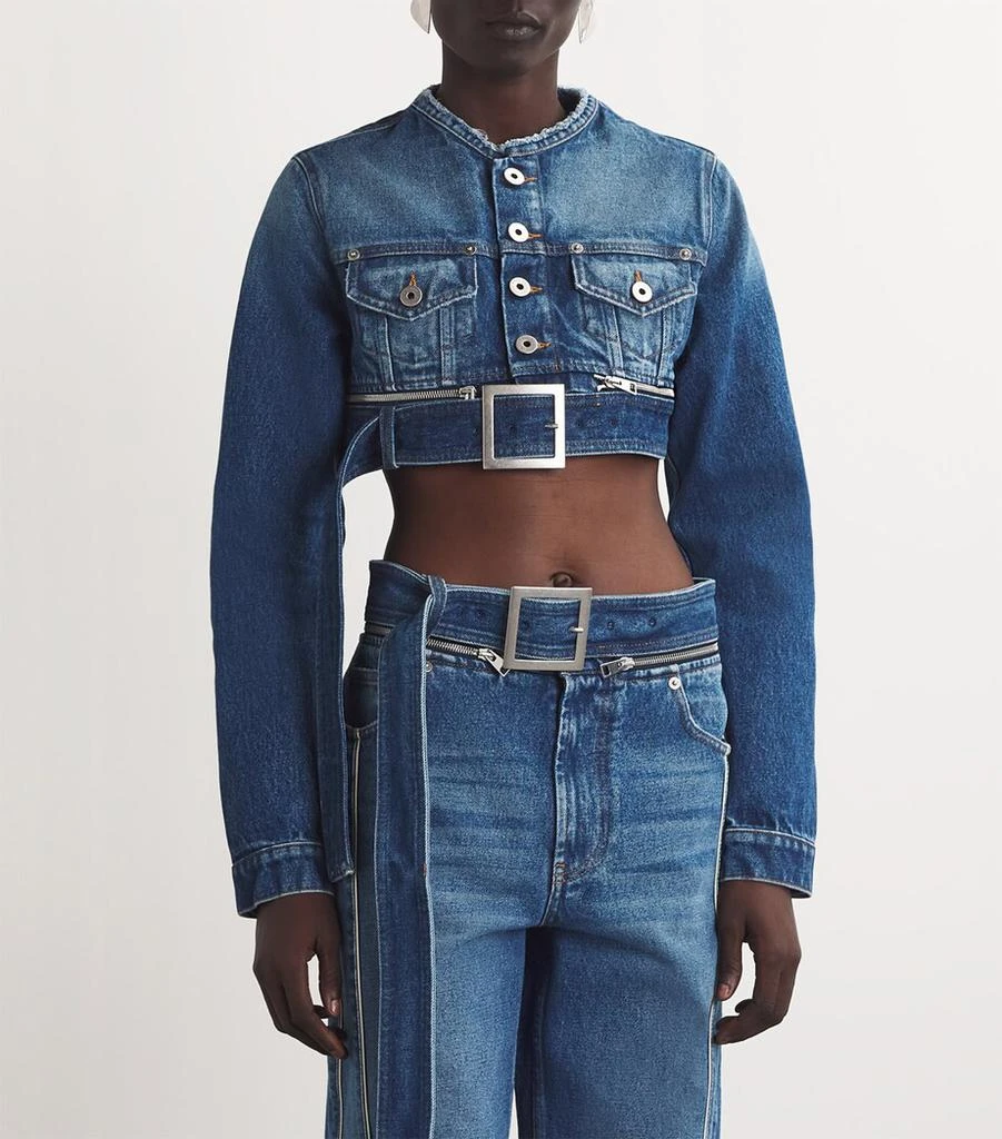 Jean Paul Gaultier Belted Cropped Denim Jacket 3