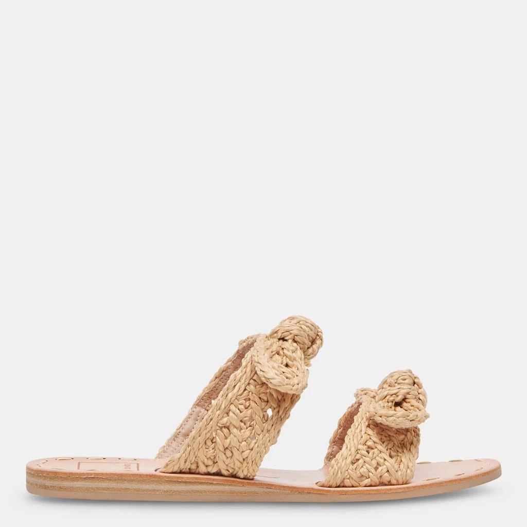Dolce Vita Dinah Wide Sandals Lt Natural Raffia 1