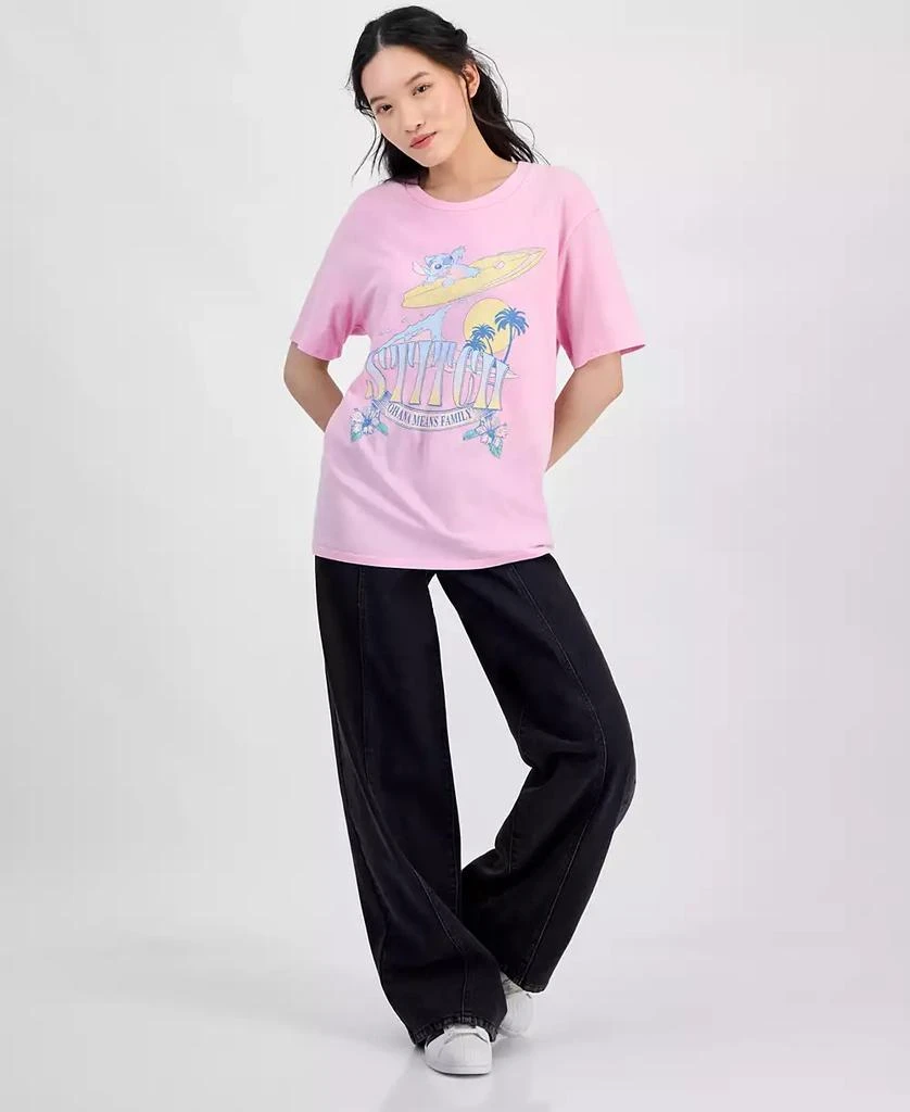 Disney Juniors' Stitch Ohana Surf Graphic T-Shirt 2