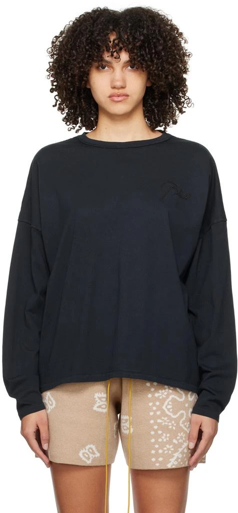 Rhude Black Embroidered Long Sleeve T-Shirt 1