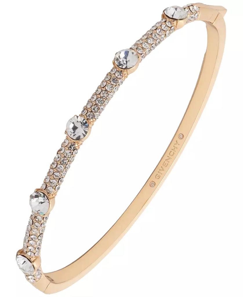 Shop Silver Tone Crystal Bangle Bracelet on Sale at