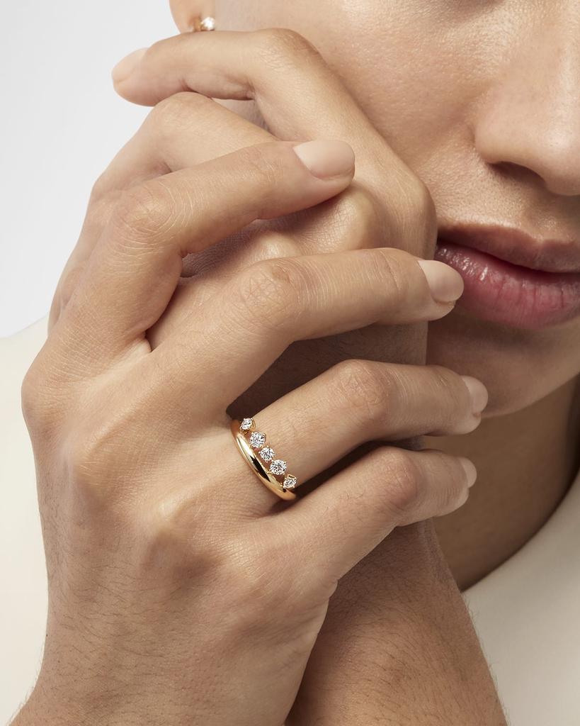 Hearts On Fire 18K Yellow Gold Barre Floating Diamond Ring