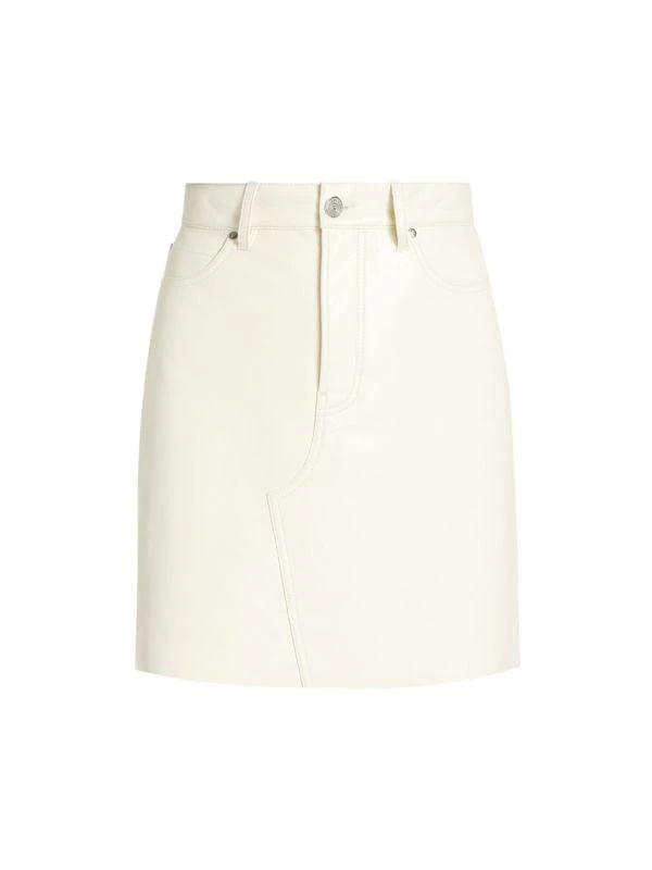 FRAME Le High n Tight Leather Mini Skirt 5