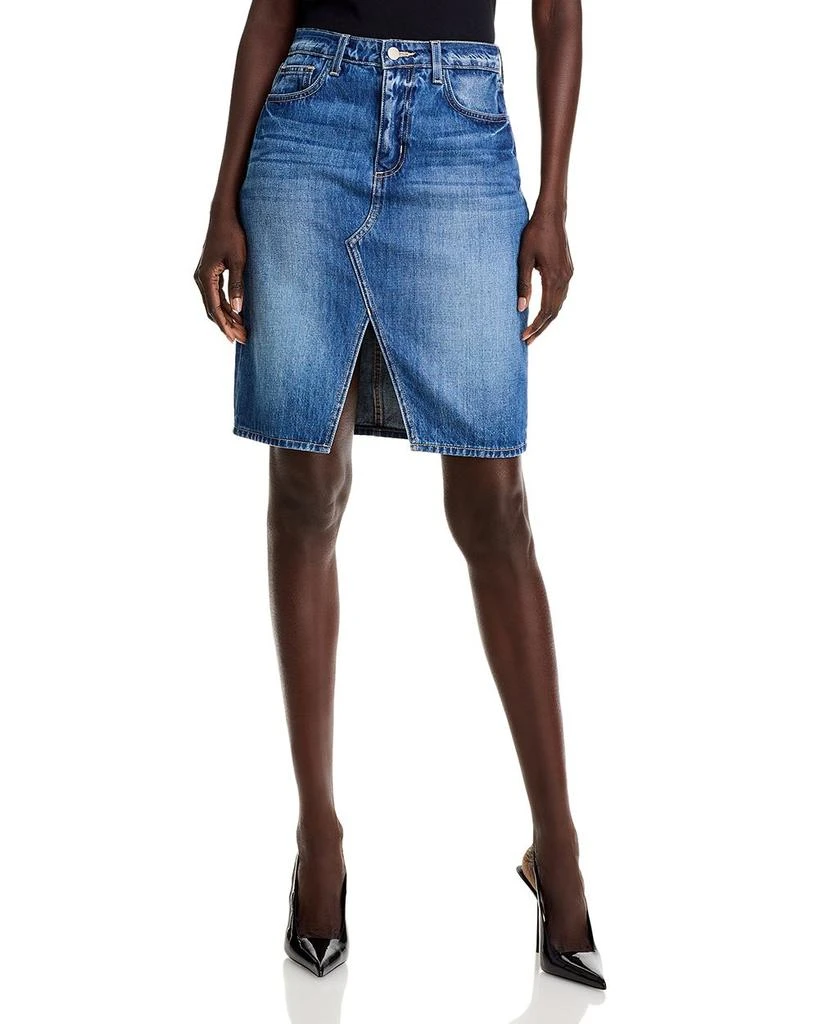 L'Agence Tylee Denim Pencil Skirt 1