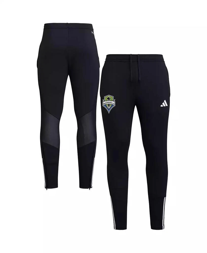 adidas Men's Black Seattle Sounders FC 2023 On-Field Team Crest AEROREADY Training Pants 1