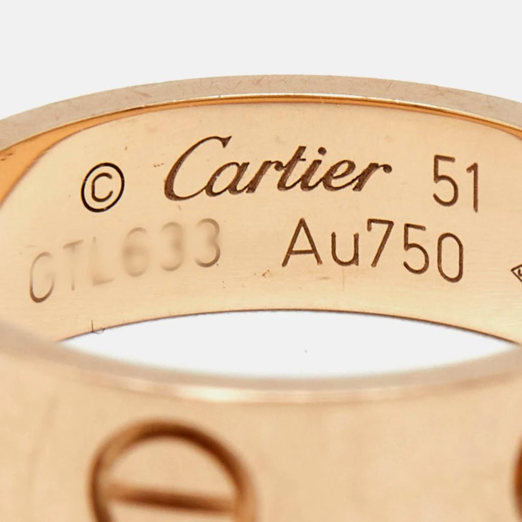 Cartier Love 18K Rose Gold Band Ring 4