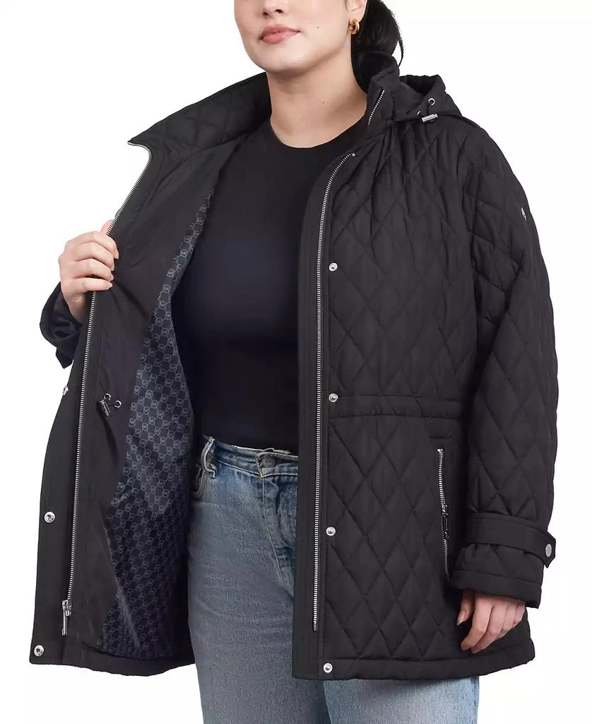 Michael Kors Women's Plus Size Quilted Hooded Anorak Coat 3