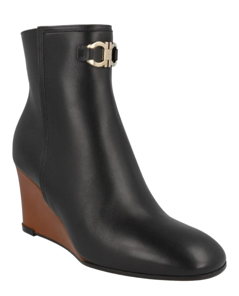 Salvatore Ferragamo Catuja Leather Wedge Booties 3