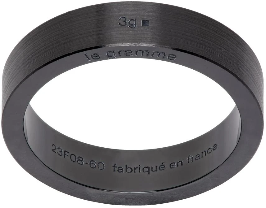Le Gramme Black 'La 3g' Ribbon Ring 1