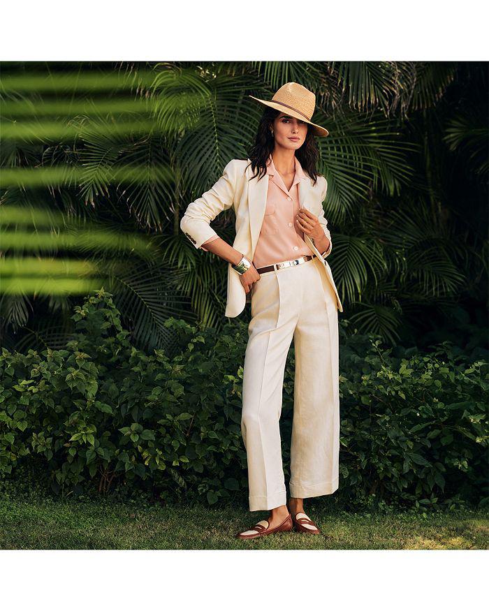 Ralph Lauren Linen Blend Twill Wide Leg Pant
