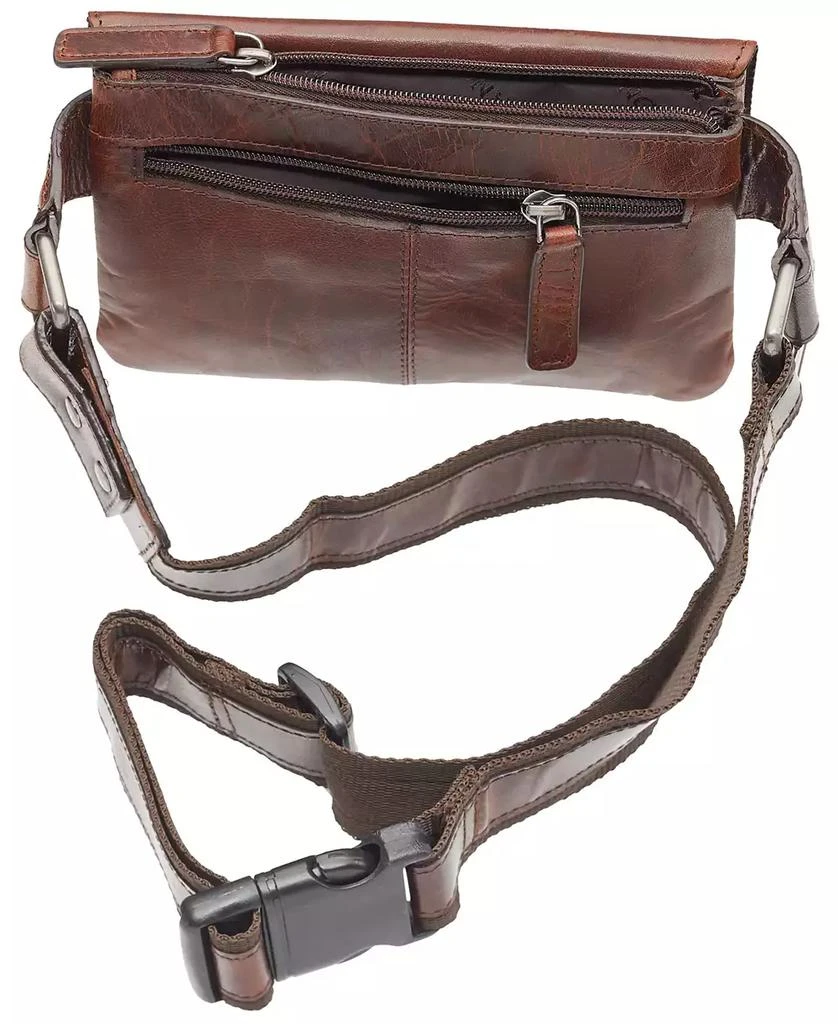 Mancini Leather Goods Men's Slim Waist Bag 3