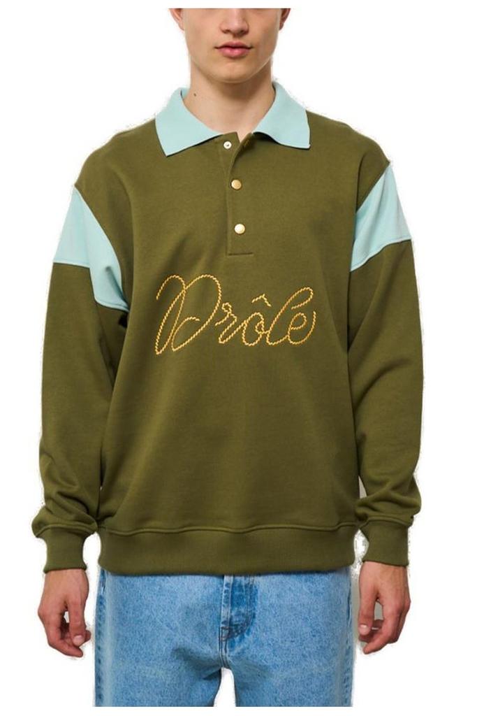 Drôle de Monsieur Drôle de Monsieur Logo Embroidered Polo Shirt