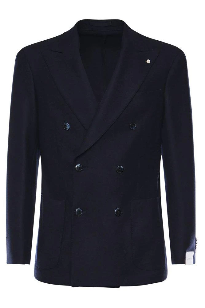 Luigi Bianchi Luigi Bianchi Double-Breasted Peak-Lapel Blazer