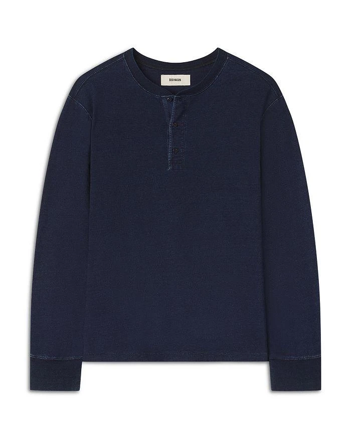 Buck Mason Yuma Cotton Blend Indigo Dipper Long Sleeve Henley 4