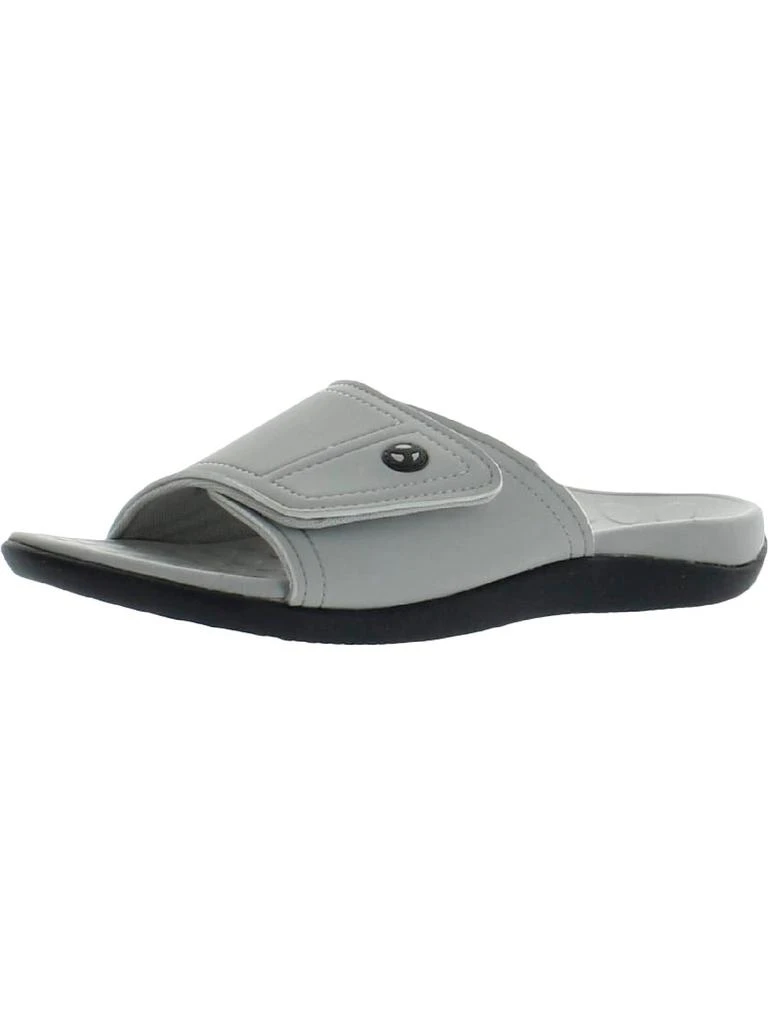 VIONIC 24 Kiwi Mens Faux Leather Slip On Slide Sandals 6