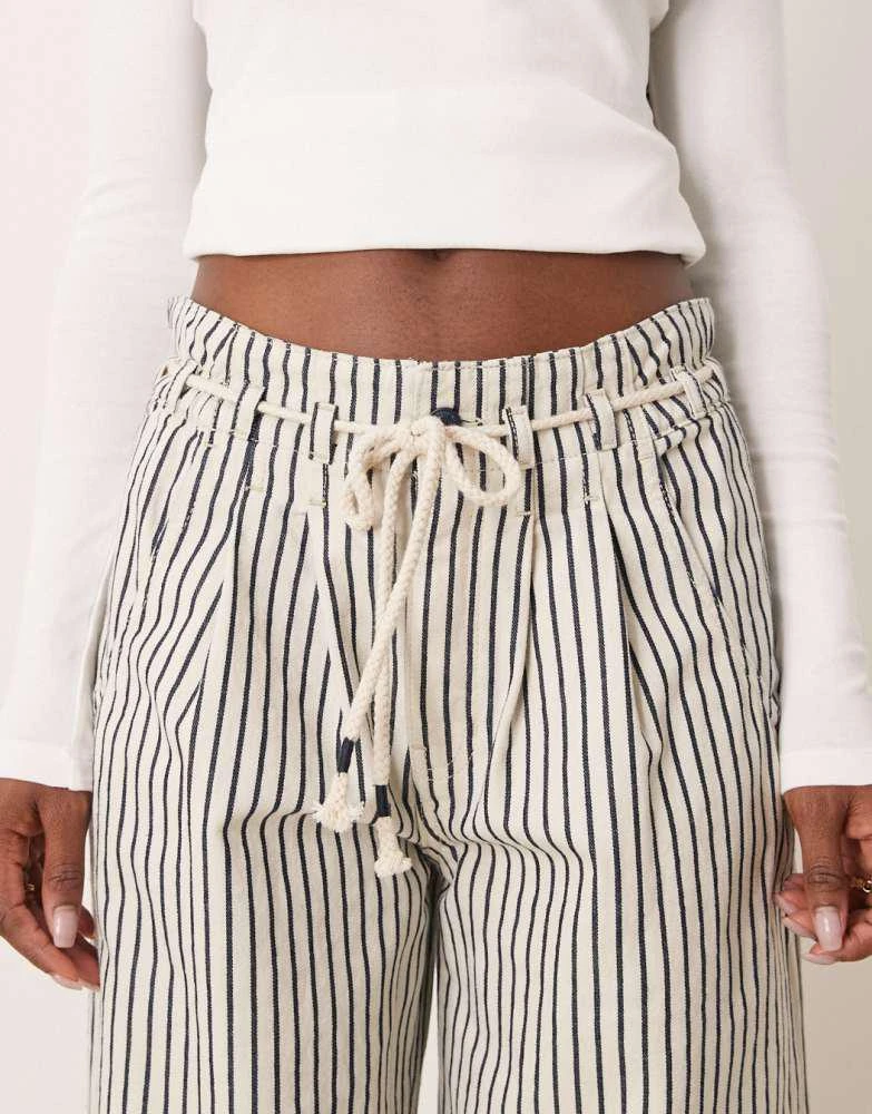 Free People Free People dakota striped cinched waist pull-on jeans in multi 5