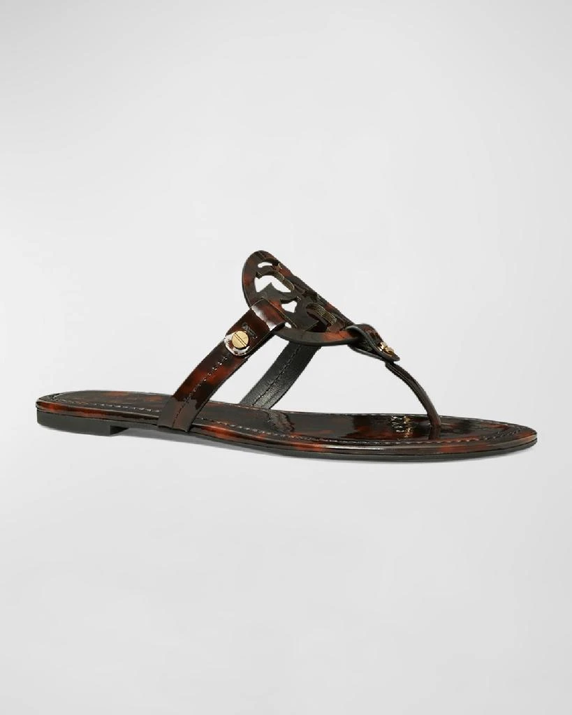 Tory Burch Miller Tortoise-Print Leather Sandals 2