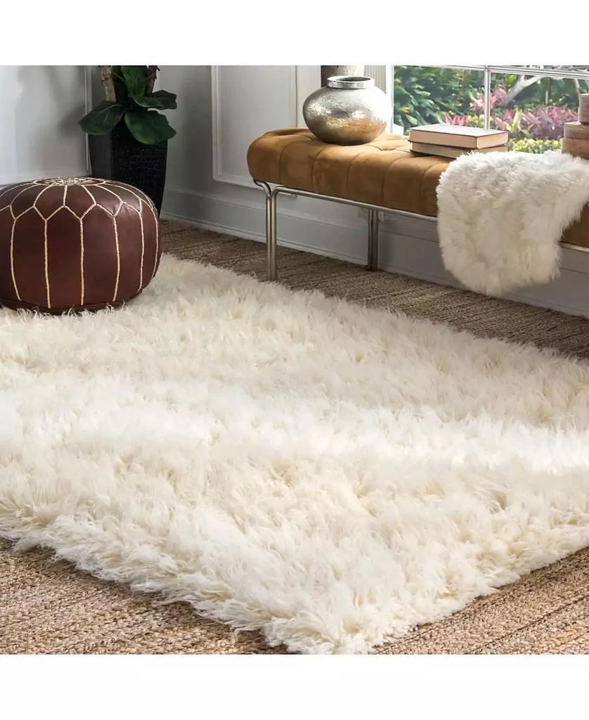 nuLOOM Flokati Greek Alexis Flokati Neutral 4' x 6' Area Rug 2