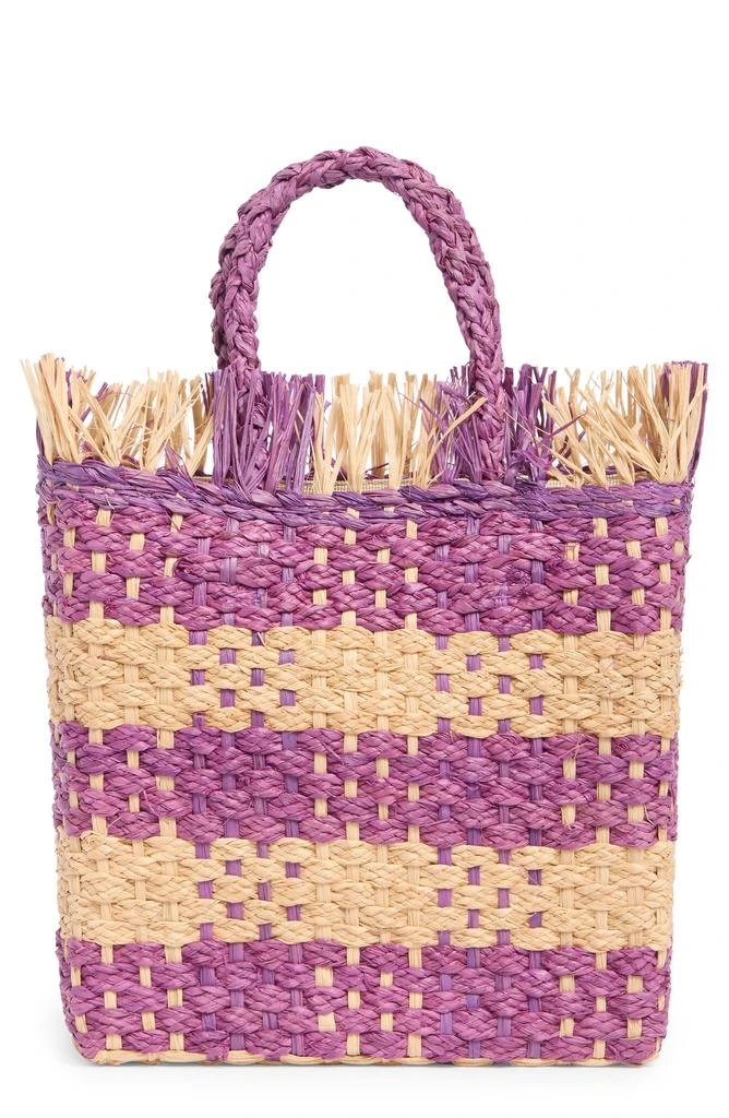 LSPACE Charlie Stripe Woven Straw Bag 1